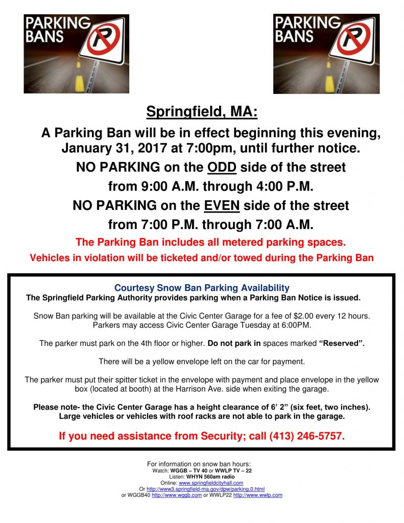 Snow Ban Parking News Release 1-31-17-1