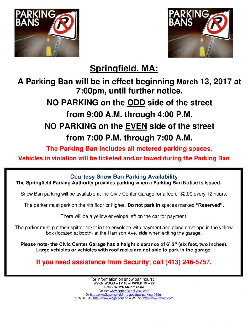 Snow Ban Parking News Release 3-13-17-1